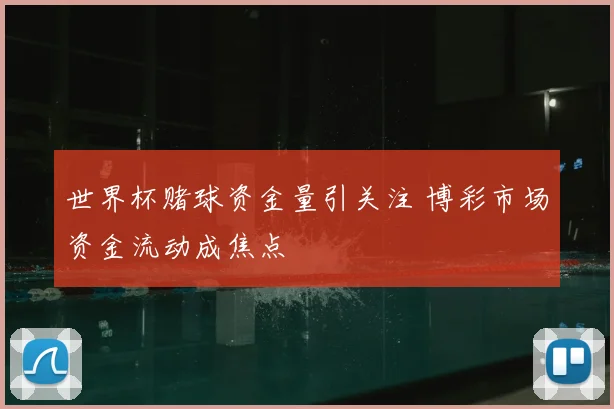 世界杯赌球资金量引关注 博彩市场资金流动成焦点